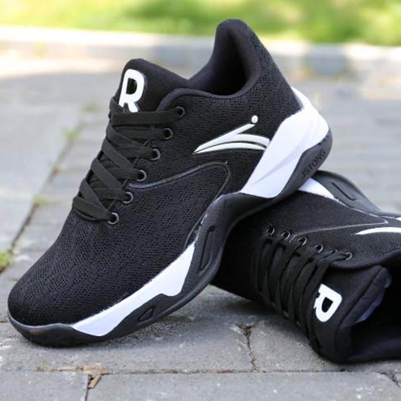 Plus Size 39-44 Men Mesh Sneakers Low-top Running Sports Basketball Shoeses Non-slip Comfortable Wear-resistant Sports Shoes