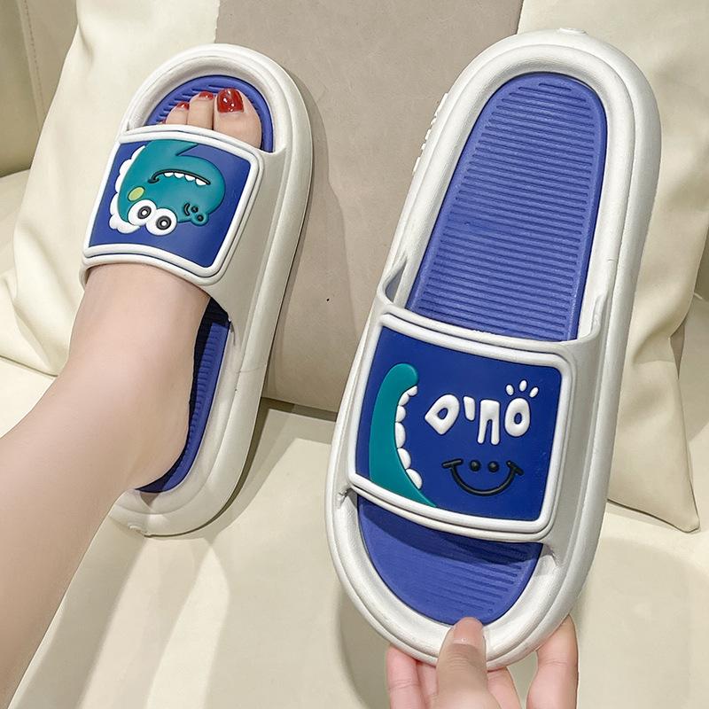 Cartoon Dinosaur Slippers Summer Men and Women Non-slip Slippers Beach Outdoor Slippers Indoor Bathroom Slippers Unisex