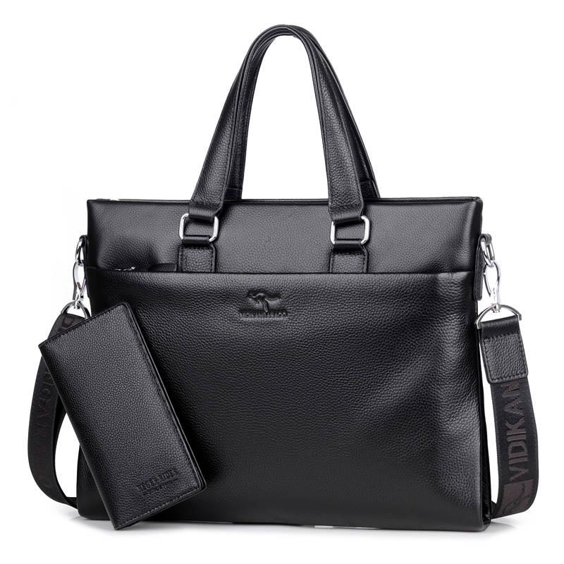 Casual Men Briefcase Leather Business Bag Men's Messenger Shoulder Bags Crossbody Bags for Men