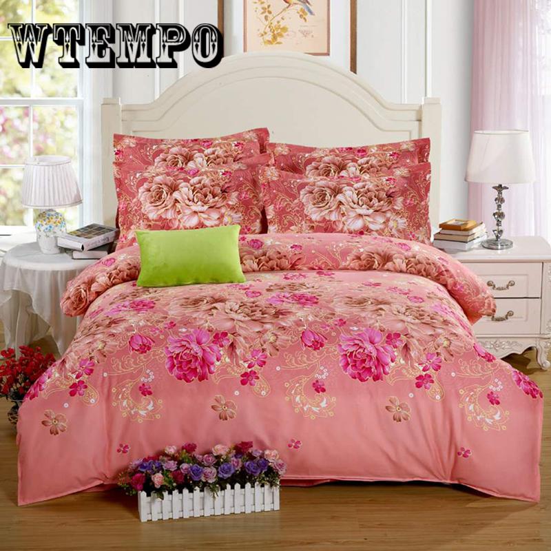 Brand 3Pcs Bedding Sets 3D Printed Flower Bedding Set Comforter Duvet Cover Set BedClothes