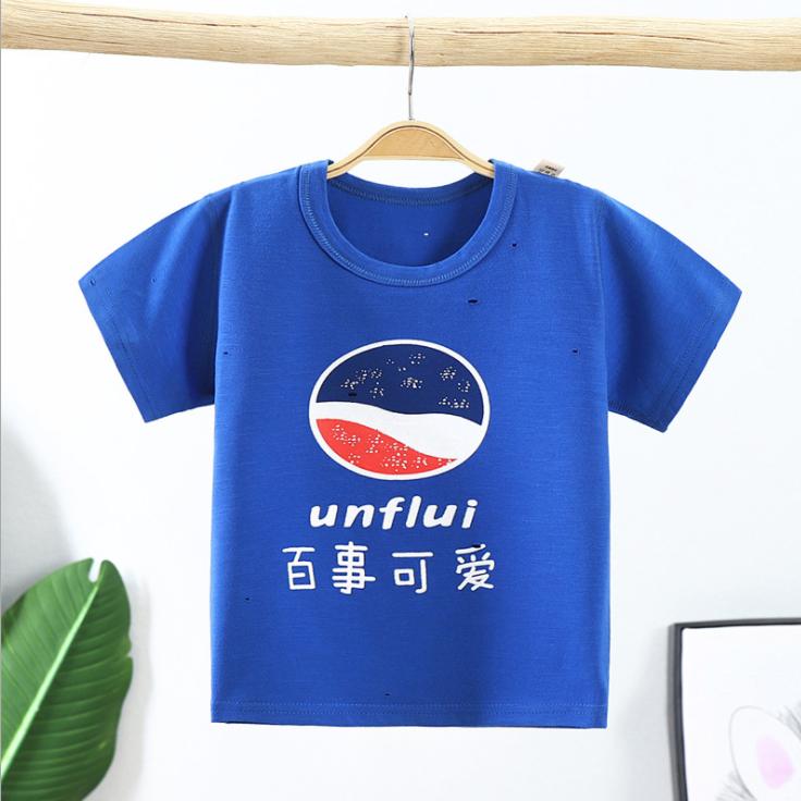 Summer Kids Cute Printing T Shirts Short Sleeve Tops Korean Style O-neck Loose T Shirts For Children Girls and Boys