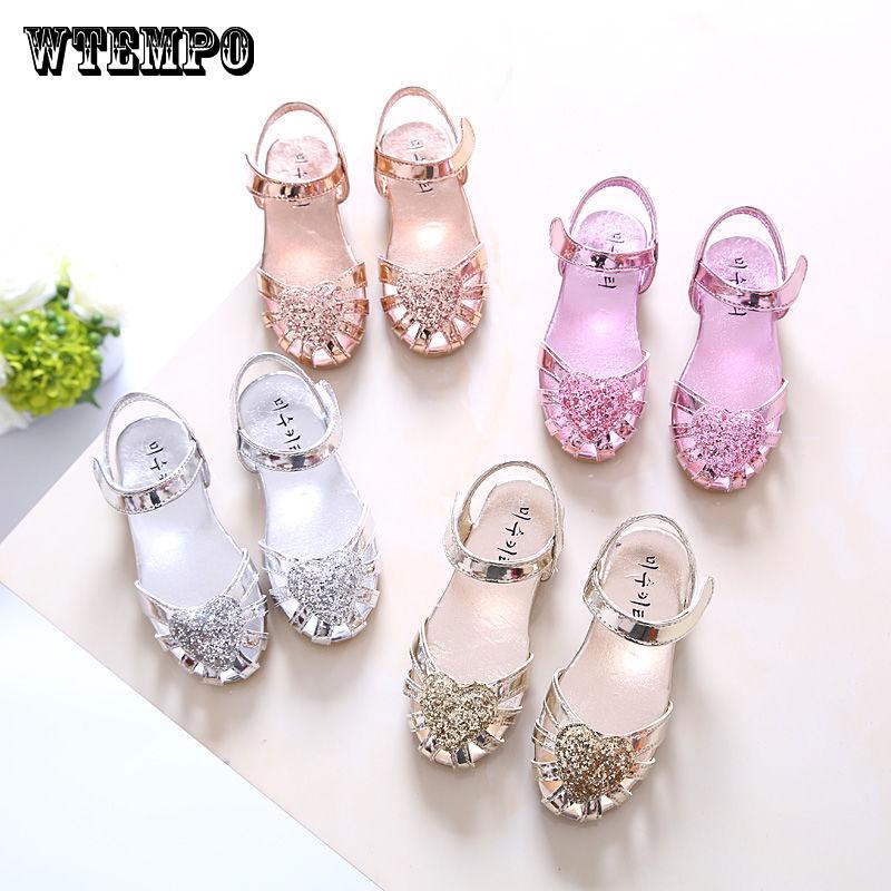 Pair of Baby Shoes Children Toddler Girls Fashion Soild Bowknot Dance Princess Sandals Shoes