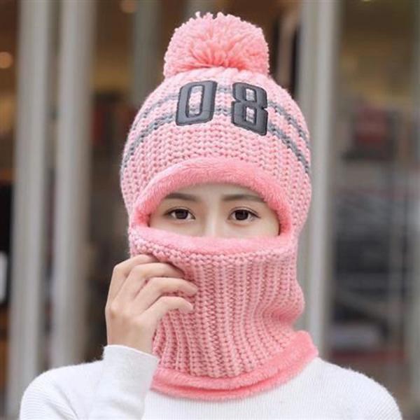 Windproof hat Autumn winter Warm hat Thick hat Fashion Woman hat Plush Cotton hat Trendy wild hat