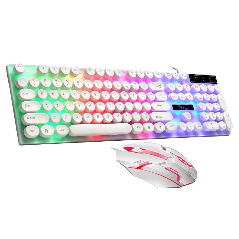 Backlit Keyboard Mouse Set Suspended Manipulator Feel Office Home Keyboard and Mouse Gaming Computer Notebook Mouse and Keyboard