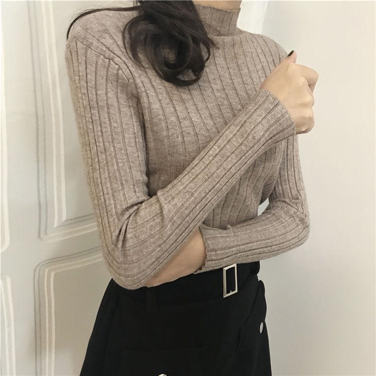 Winter Thickened Sweater Sweater Women's Thickened Slim Slim Turtleneck Bottoming Shirt Top