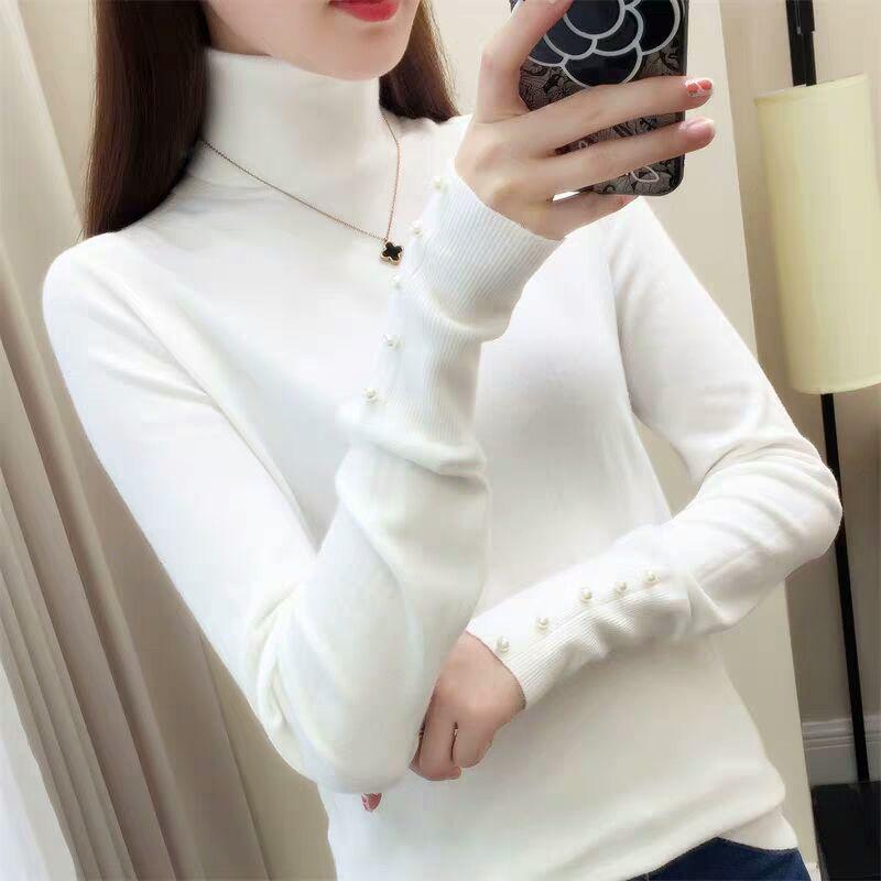 Turtleneck Sweater Women's 2020 Autumn and Winter New Slimming Bottoming Shirt Thickening Korean Version of The Loose Long-sleeved Sweater