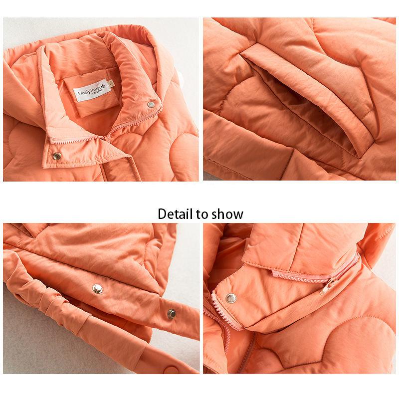 All-match Cotton Vest Women's Short Fall/winter Outfits Are Thin Waistcoats Small Cotton Jackets Hooded Collars Keep Warm and Cheap