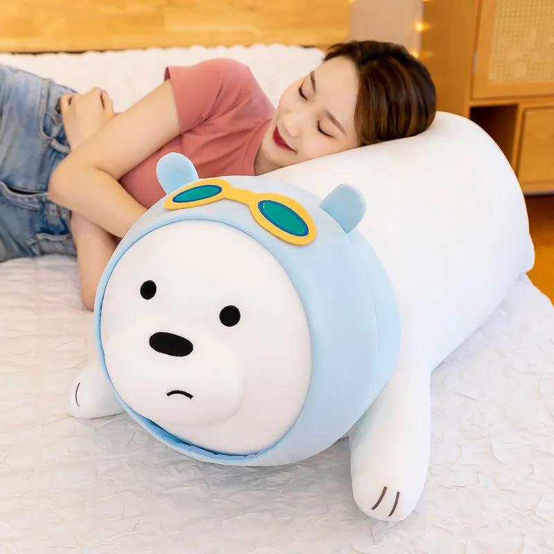 Bare Bear Fun Lying Posture Doll Plush Doll Bed Doll Accompany Sleeping with Pillow Cushion