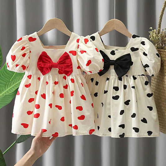 Girls' Dresses Cotton Comfortable Children's Dresses 2021 Summer Dresses with Floral Bows Girls' Dresses for Children