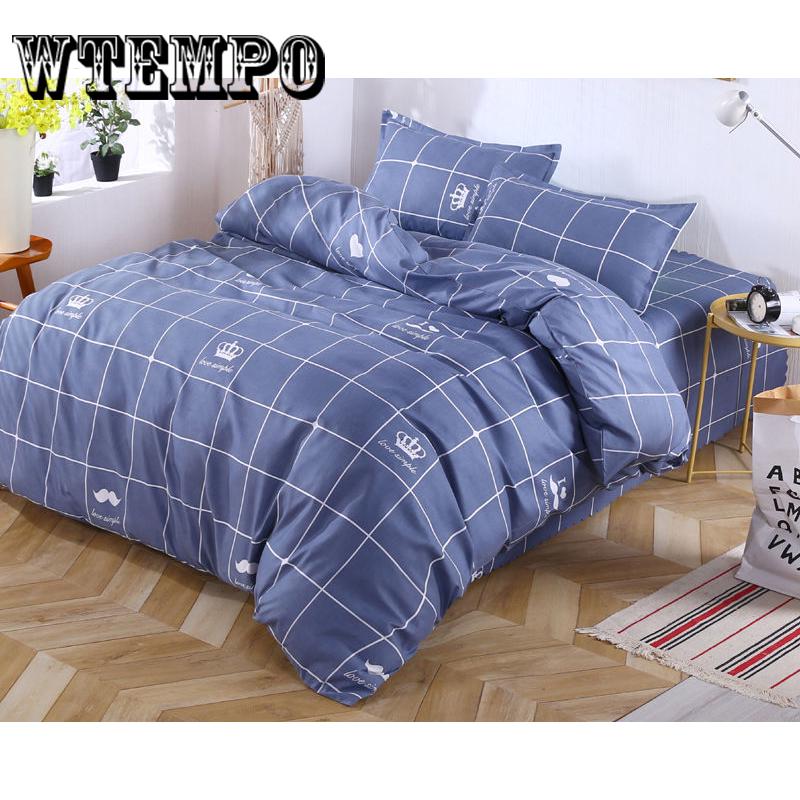 Brand 3pcs Bedding Set Bedclothes Soft Comforter Duvet Cover +Pillowcase Set Bed Line