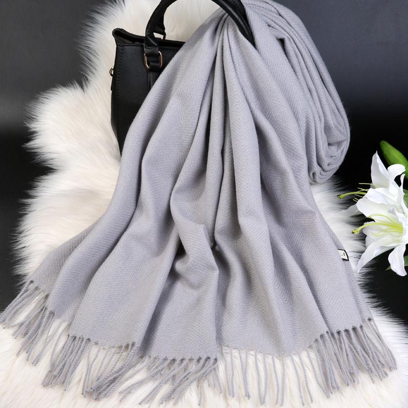 Women Scarf Pur Cashmere Scarves with Tassel Lady Long Scarf High Quality Female Shawl