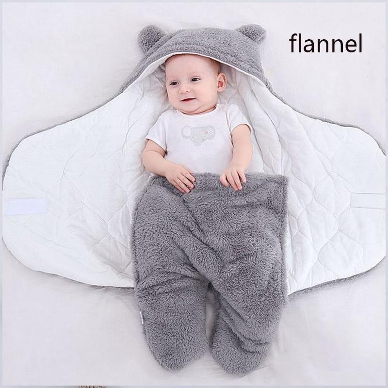 Baby Sleeping Bag Ultra-Soft Fluffy Fleece Newborn Receiving Blanket Infant Boys Girls Clothes Sleep Nursery Wrap Swaddle