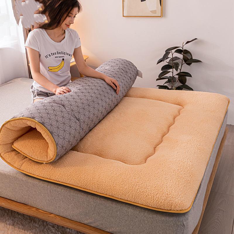 Home Bedroom Sleeping Mat Lamb Wool Warm Mattress Cushion Winter Student Dormitory Cushion