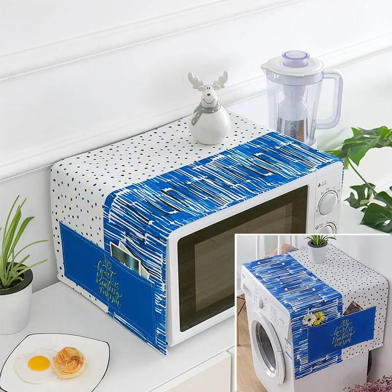 Microwave Oven Cover Oil-proof and Waterproof Household Dustproof Cloth Refrigerator Universal Household Cover Towel