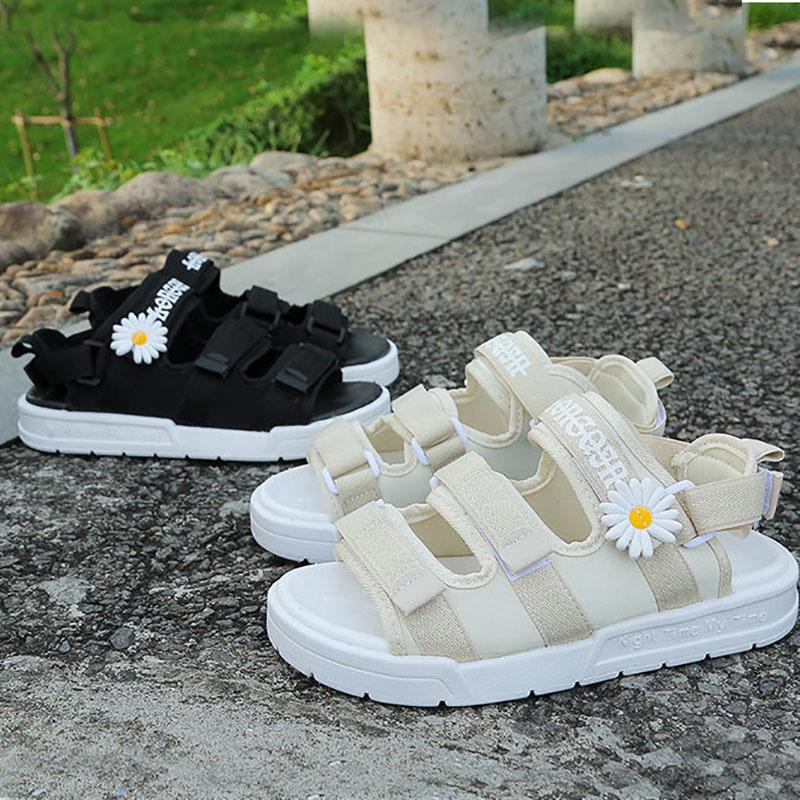 Fashion Daisy Sandals Women's Velcro Sports Beach Shoes for Summer Wear