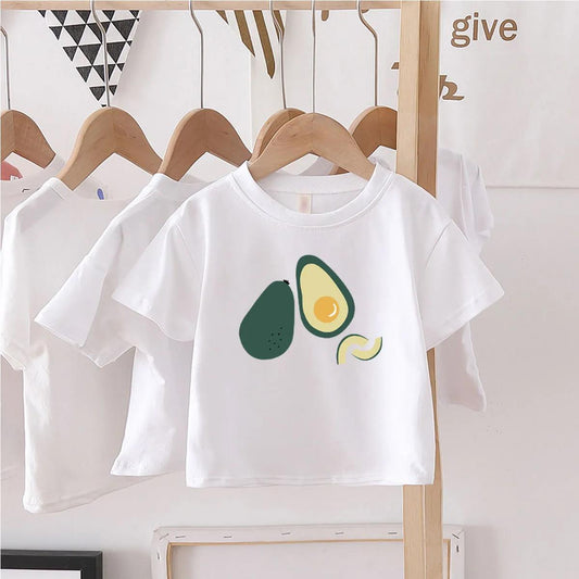 Summer Kids Cute Printing T Shirts Short Sleeve Tops Korean Style O-neck Loose T Shirts For Children Girls Boys