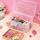 Necklace Hair Accessories Storage Box Earrings Finishing Hair Clips Rubber Bands Headdress Hairpin Dressing Cute Hair Rope Jewelry Box