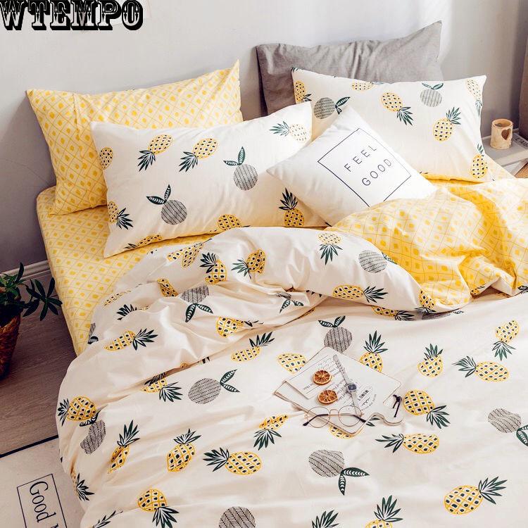 Home Textile Gypsophila Bed Linens 4pcs Bedding Sets Duvet Cover Bed Sheet Duvet Cover Set