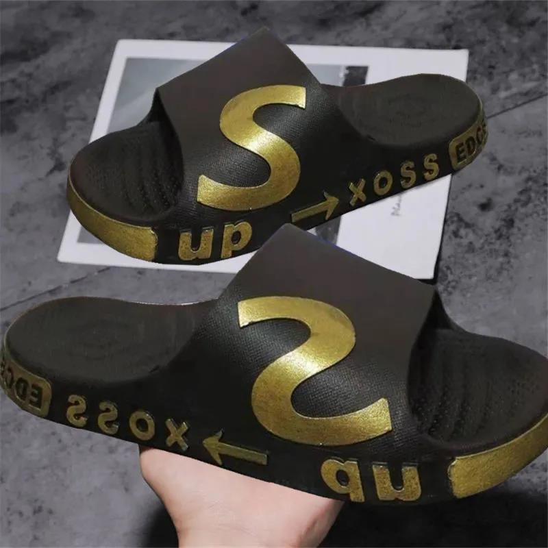 Men's and Women's Slippers Wear Summer Household Non-slip Thick Bottom Indoor Couple Sandals and Slippers