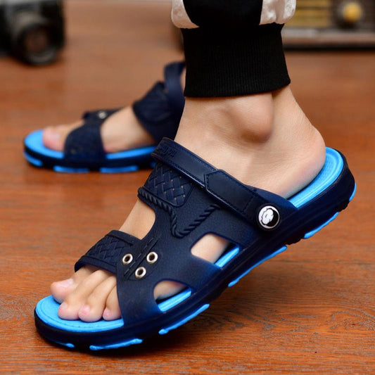 Men's Outdoor Sandals Open Toe Slippers Non-slip Bathroom Beach Sandals Lightweight Footwear