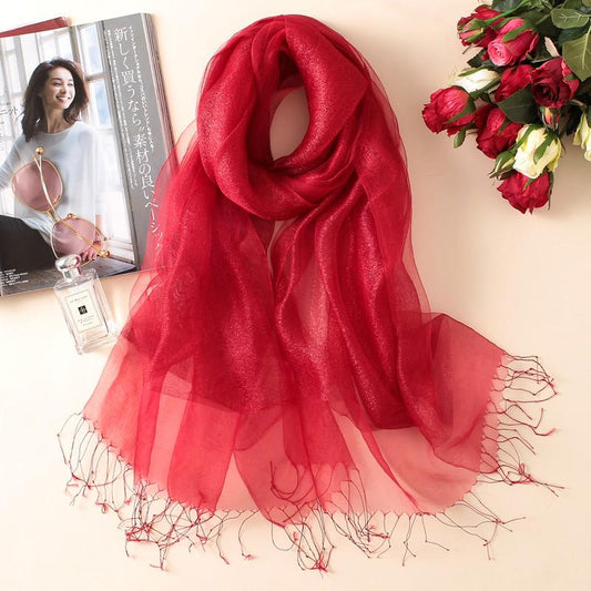 Scarf Women Fashion Solid Color Long Soft Wrap Scarf Ladies Shawl Chiffon Scarves