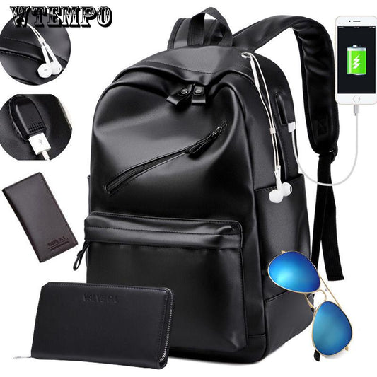 Women Backpack Female School Bag Canvas Women Backpack USB Charging Shoulder Bag Rucksack