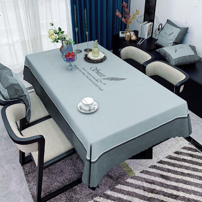 Nordic Style Tablecloth Fabric Waterproof and Oil-proof Disposable European-style Simple Modern Dining Table Coffee Table Rectangular Tablecloth