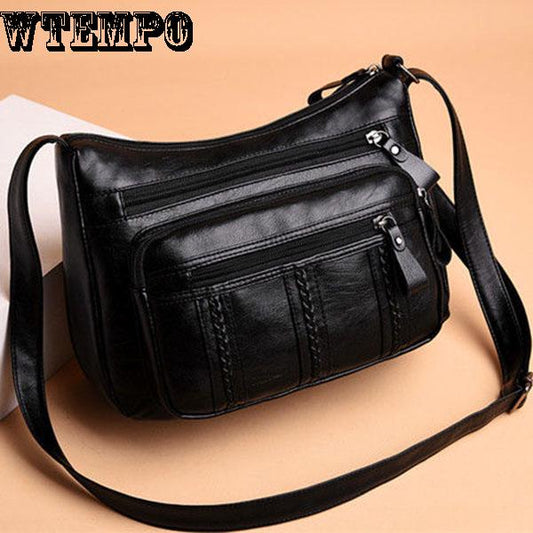 Large-capacity Bag Ladies Bag Fashion Wild Shoulder Slung Female Bag Soft Leather Bag