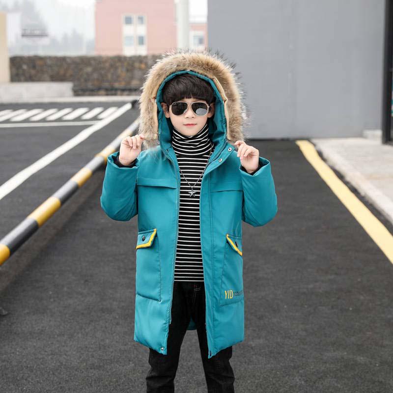 Winter Jackets for Boys Warm Coat Kids Clothes Children Clothing Baby Fur Hooded Jacket Down Parkas