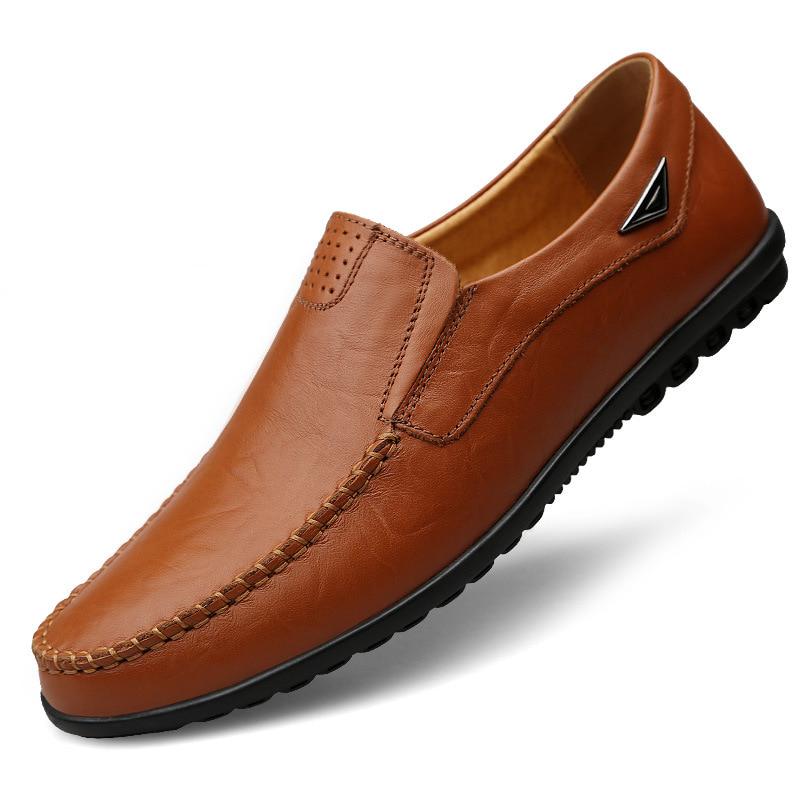 Man Casual Shoes Genuine Leather Men Moccasin Shoes Fashion Leather