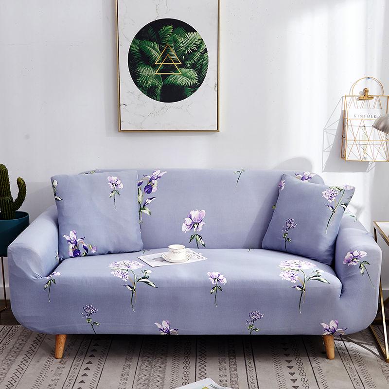 Stretch Polyester Sofa Furniture Cover European Art Print Cloth Machine Washable Sofa Cover