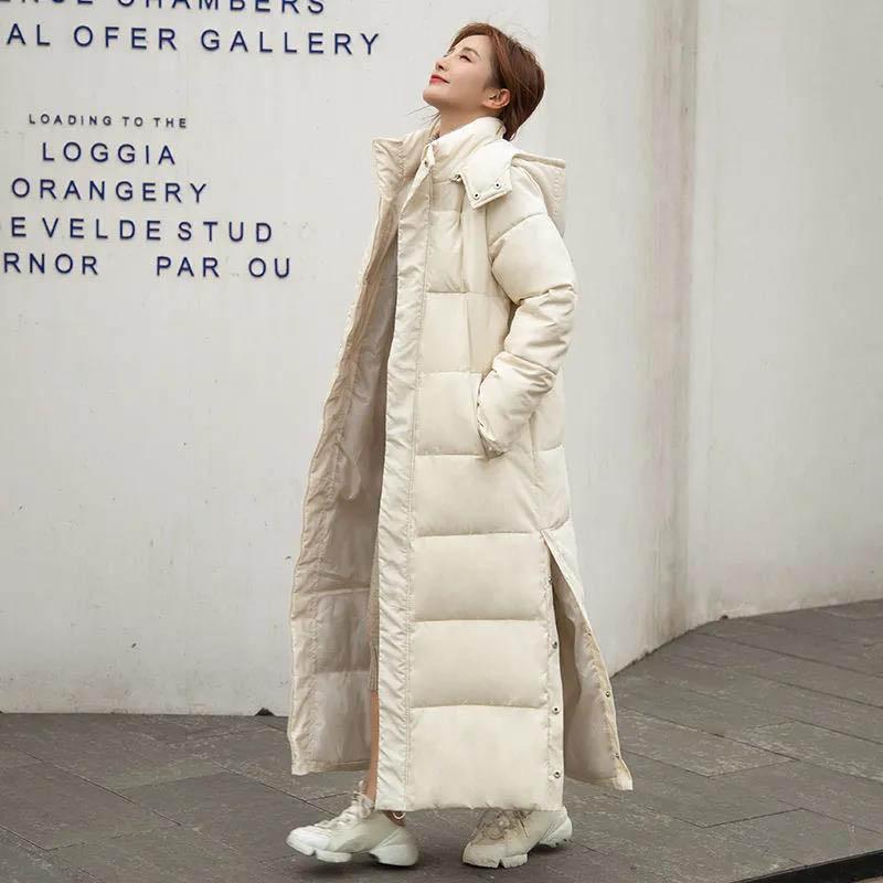 Down Padded Jacket Women's Long Padded Jacket Winter Loose Student Cotton Clothes Jacket Trend