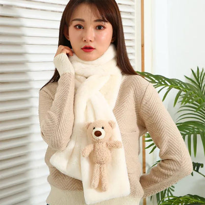 Scarf Ladies Thicken and Lengthen Rex Rabbit Fur To Keep Warm All-match Fur Winter Korean Version Scarves