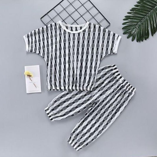 Boys and Girls Clothes Summer Short-sleeved T-shirt Shorts Children's Comfortable Children's Clothing Tide Suit