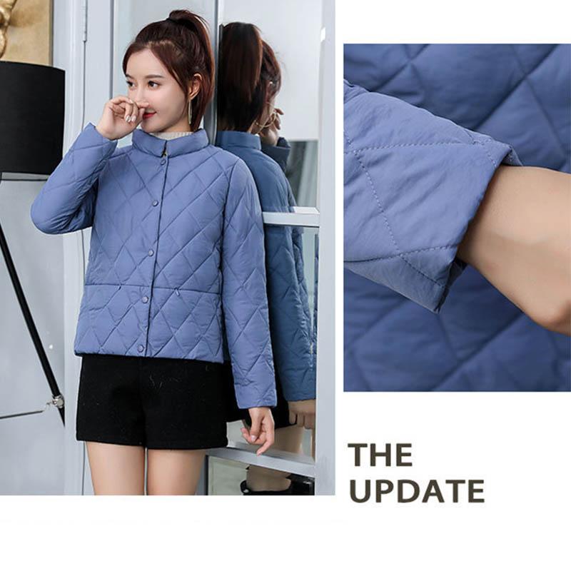 Cotton-padded Jacket Women's Winter Style Student Lightweight Cotton-padded Jacket Small Baseball Uniform Short Jacket