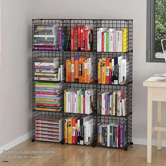 3/5 Layers Simple Bookshelf Shoe Rack Floor Table Desktop Shelf Wrought Iron Student Desk Storage Shelf Closet Shelves Organizer Shoe Racks