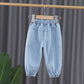 Children's Clothing Boys and Girls Jeans Spring and Autumn Casual Pants Trousers Pocket Printing Trousers