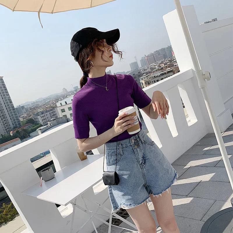 Denim shorts High waist and loose shorts for women Short Pants  Summer Thin shorts Casual  Short jeans