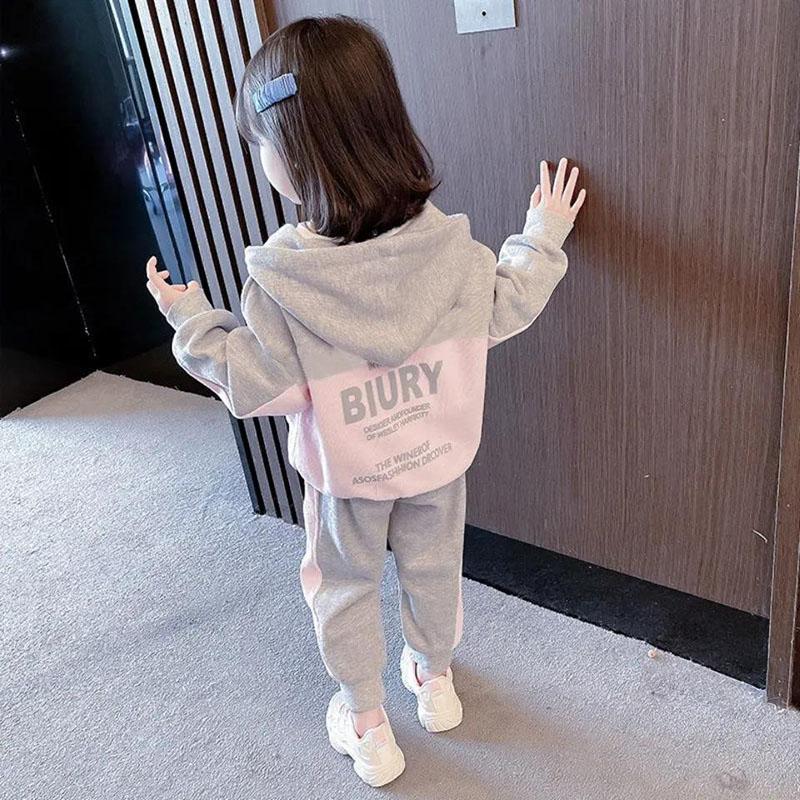 Girls and Boys Spring and Autumn Clothing Suits Children's Sports and Leisure Clothing Two-piece Sportswear Sets