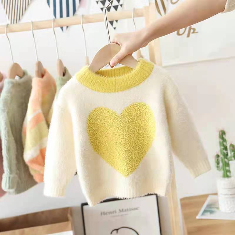 Girls and Boys Autumn and Winter Baby Bottoming Sweater Sweater Pullover Children's Knit Sweater Clothes Girls Long Sleeves