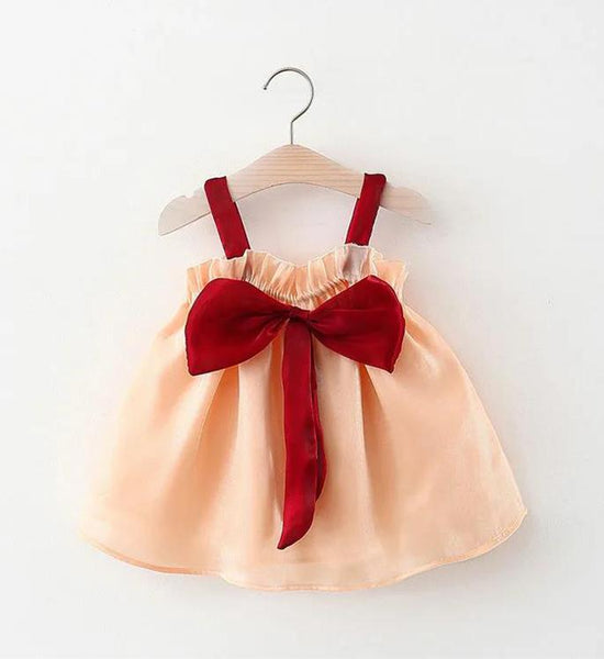 Baby Summer Dress, Western Style One-year-old Dress Princess Dress Girl's Evening Cloud Yarn Dress Female Baby Bowknot Suspender Skirt