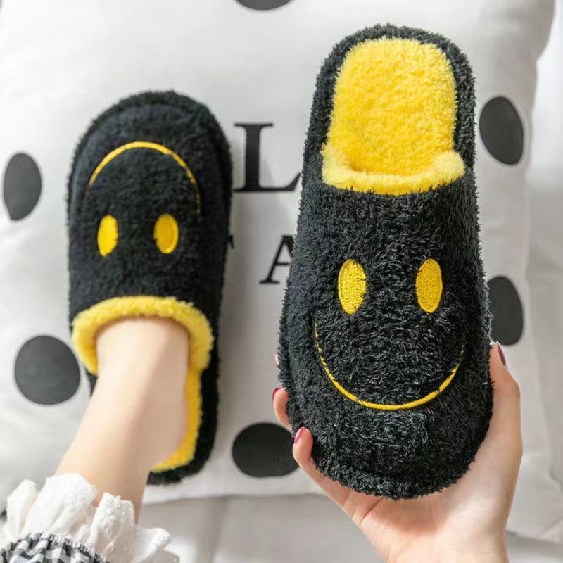 Autumn and Winter Pure Cotton Slippers Indoor Non-slip Soft-soled Shoes Warm Simple Plush Cotton Shoes