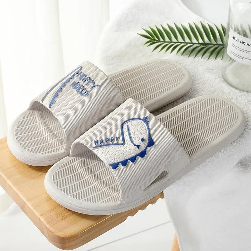 Couple Sandals and Slippers Women's Summer Home Indoor Bathroom Non-slip Bath Soft Bottom Home Men's Flip Flops Soft Sole Comfort Sandals