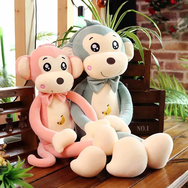 Lovely Monkey Plush Toy Bed Soft Doll Pillow Children Comforting Doll Pillow Kids Cute Birthday Gift