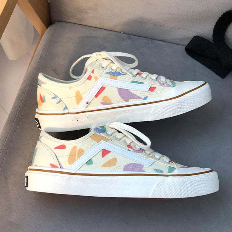 Spring Canvas Shoes Female Students Wild Niche Graffiti Summer Shoes Women's Shoes