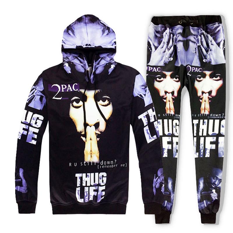 Long sleeve warm trend Sweatshirt suit fashion 3D digital printing hoodie large size clothing