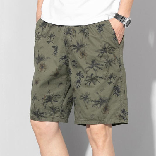 Cotton Beach Pants Men's Shorts Summer Thin Casual Pants Loose Large Size Five-point Pants