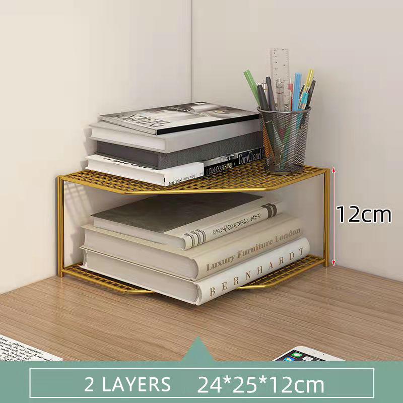 Desktop Corner Bookcase Corner Shelf Triangle Corner Bookcase Storage Rack Kitchen Bathroom Shelf Home Organizer Snack Storage Box