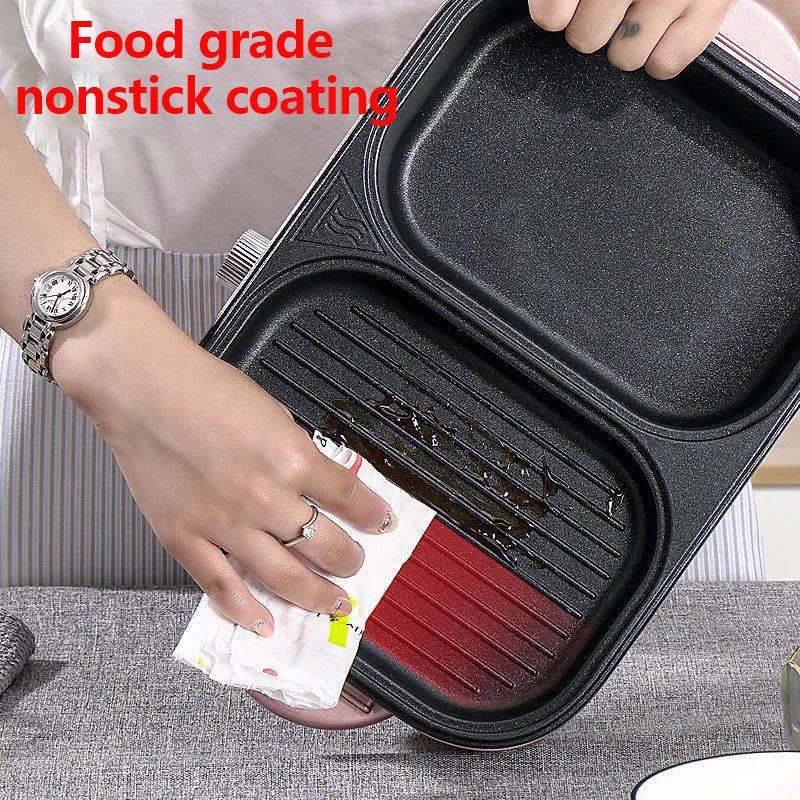 1200W BBC Heat Pot Machine Electric Bakeware Smokeless Fried Steak Pan Multi-purpose Grill Pan Nonstick Pot