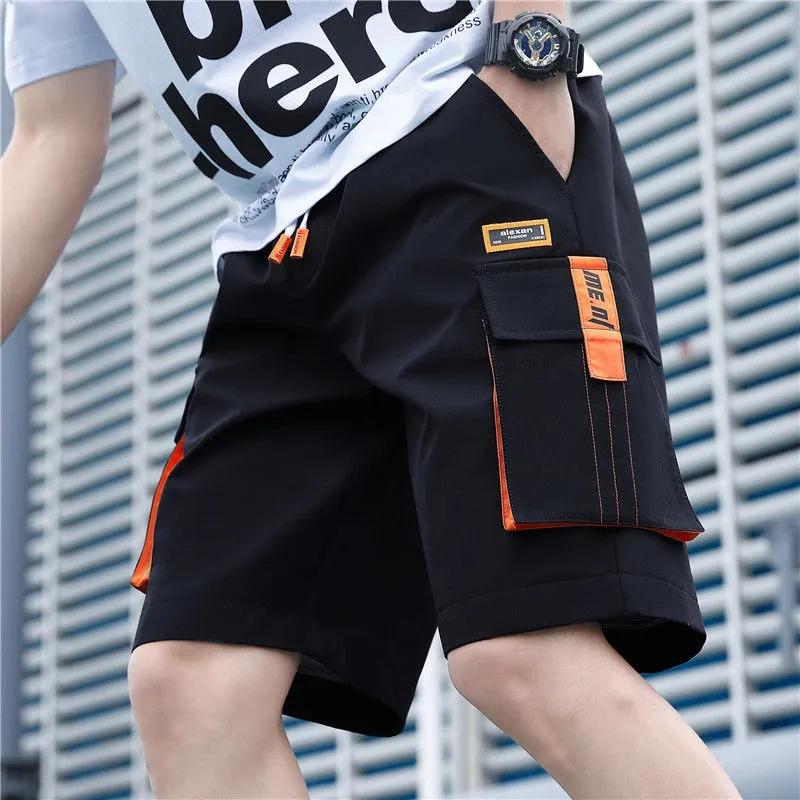 Overalls Shorts Men's Fashion Brand Loose Men's Casual Five-point Pants Students Wild Sports Large Size Summer Men's Trousers